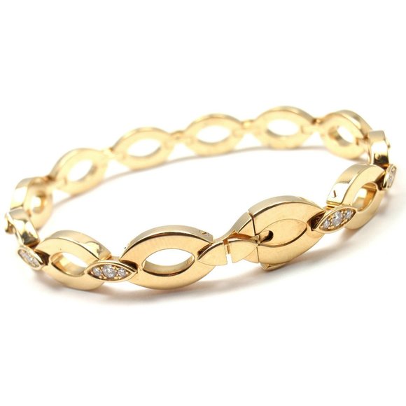 Rare! Authentic Cartier 18K Yellow Gold Diamond Diadea Link Bracelet - Picture 3 of 10